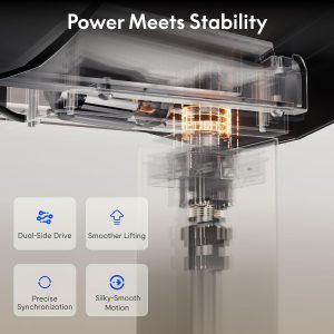 FLEXISPOT E6 MAX - Escritorio de pie de bambú de 55 x 28 pulgadas, con motor dual de 3 etapas, capacidad de peso de 330 libras, escritorio de altura ajustable con gestión de cables y ruedas