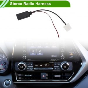 Arnés de radio estéreo para Mazda 3 2006 conveniente negro frontal Bluetooth AUX adaptador de música cable de plástico, metal 1 unids