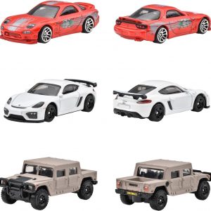 Hot Wheels HVX27 Fast and Furious 10 Pack de Vehículos de Juguete, Mini Coche para Niños de 3 Años y Más