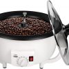 Coffee Roaster Machine for Home Use, 800g Capacity Electric Coffee Bean Roaster Machine with Timer 0-240℃ Non-Stick for Cafe Shop, Nut, Peanut, Black Bean, Soybeans 110V 1200W