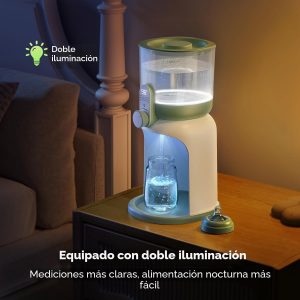 Momcozy Calentador de agua de doble luz para alimentación nocturna, calentador de biberones instantáneo para hacer fórmula, capacidad de 57 onzas más grande, dispensador de fórmula con 6 opciones de