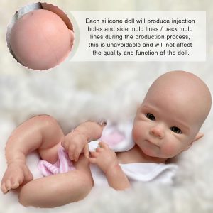 Gileutay 12 inch Full Body Silicone Baby Doll Girl Lifelike Reborn Baby Dolls Realistic Newborn Dolls that Look Like Real Life Babies