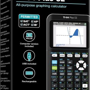 Calculadora gráfica TI84PLSCEBLUBRY de Texas Instruments, Negro