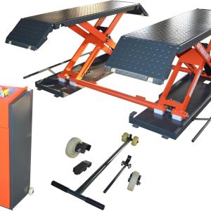 KATOOL Elevador portátil de coche de altura media Elevación de tijera de 110 V de potencia eléctrica Elevación de coche de altura media Altura de elevación 41.25 pulgadas Elevación hidráulica del vehículo, Jack rápido ajustable, X85-110V