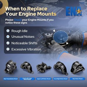 ENA Engine Motor Transmission Mount Set of 5 Compatible with Honda 1996 1997 1998 1999 2000 Civic 1.6L Front Rear Replacement for A6520 A6502 A6556 A6506 A6526