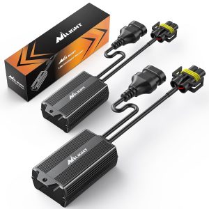 Nilight H11/H9/H8 LED CANbus Decodificador - Arnés antiparpadeo libre de errores, condensador de resistencia para bombilla LED de faro delantero, 6 vatios, paquete de 2 | Condensador de resistencia libre de errores de 6 vatios, paquete de 2