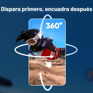 Insta360 Paquete de motocicleta X3: cámara impermeable 360 con sensores de 1/2 pulgada de 48 MP, video HDR activo 5.7K 360, foto 360 de 72 MP, lente única 4K, modo Me de 60 fps, estabilización
