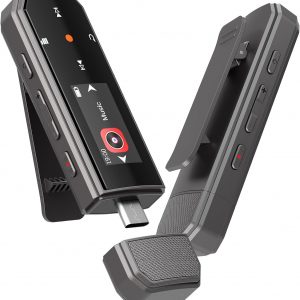 RUIZU Reproductor MP3 USB Tipo-C de 64 GB con Bluetooth 5.3, reproductor de música portátil con clip con radio FM, grabadora de voz, podómetro para deporte, audio digital aleatorio A-B repetición