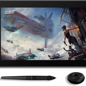 HUION KAMVAS Pro 16 Drawing Tablet with Screen, 8192 Pen Pressure, 15.6Inch | Full-laminated Anti-Glare Glass Art Tablet with Battery-Free Pen Tilt Function 6 Hot Keys Touch Bar, Work with PC, MAC, Linux