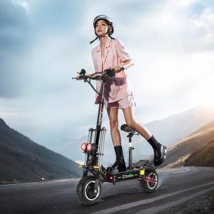 Adult Electric Scooter 55MPH Fast 6000W Dual Motors 60 Miles Long Range Off Road All Terrain Oil Hydraulic Brake Dual Suspension Sports ZonDoo ZO03 Scooter Electric for Heavy Duty Adults