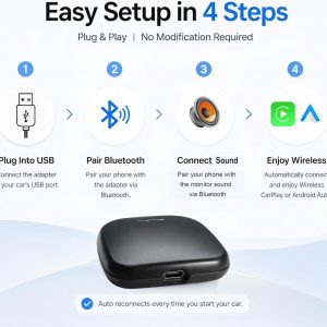 NCP0039 HansPilot CarKit CarBitLink x Baic Jetour Geely Chery Jac Gac Dongfeng Forthing Aeolus Kaiyi Hongqi Changan, Wired Carbitlink Phonelink Easy Connect to Wireless CarPlay Android Auto Adapter