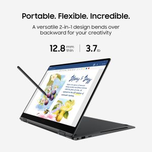 Samsung 16” Galaxy Book5 Pro 360 Copilot+ PC, AI Computer, Intel Core 7 Ultra Processor, 3K AMOLED (2880x1800) Touchscreen, S Pen,120Hz, Dolby Atmos, Student Laptop, Lightweight, All-Day Battery Life