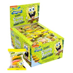 Spongebob Squarepants Giant Krabby Patties Gummy Candy (Pack of 36)