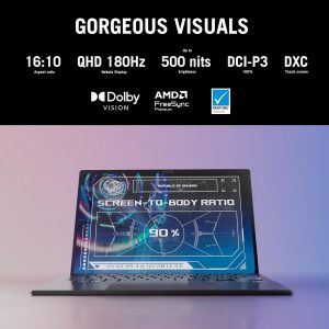 ASUS ROG Flow Z13 2.5K 180Hz 3ms ROG Nebula Touchscreen 13.4" Convertible 2-in-1 Gaming Notebook AMD Ryzen AI MAX+ 395 32GB RAM 1TB SSD Off Black