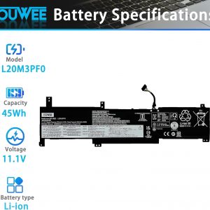 L20M3PF0 Laptop Battery Compatible with Lenovo IdeaPad 3-14ITL6 3-15ITL6 3-17ITL6 / S14 V14 V15 V17 G2-ITL G3-IAP / K14 Series L20C3PF0 L20L3PF0 L20M3PF0 45Wh 4054mAh 11.1V