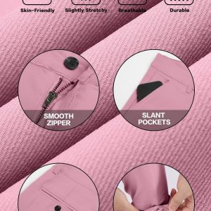 GINGTTO - Pantalones de vestir para hombre, ajustados, con puños elásticos
