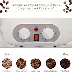 Upgrade Coffee Roaster Machine for Home Use, 110V Household Electric Coffee Bean Roaster with Timer 1200W Roasting Machine Peanut Bean Home Coffee Roaster