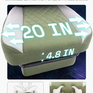 Dowinx Gaming Chair Breathable Fabric Game Chair with Gel Pad and Storage Bag, Comfortable Gamer Chair with Pocket Spring Cushion, Ergonomic Computer Chair with Footrest, Green