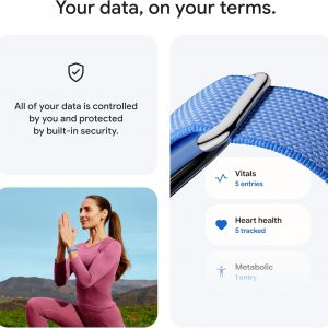 Google Fitbit Air - Screenless Activity Tracker with Fitness, Heart Rate, and Sleep Tracking - Personalized AI-Powered Coaching - Up to 7 Days’ Battery Life - Works with iOS and Android - Lavender