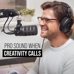 RØDE PodMic USB Versatile Dynamic Broadcast Microphone With XLR and USB Connectivity for Podcasting, Streaming, Gaming, Music-Making and Content Creation (Black)
