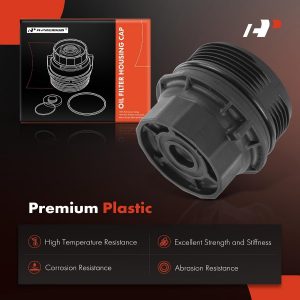 A-Premium Conjunto de Tapa de Carcasa de Filtro de Aceite 15620-37010, 1562037010 Compatible con Toyota Corolla, Corolla iM, Prius, Matrix y Lexus ES300, ES330, CT200h y Scion xD, iM y Pontiac Vibe