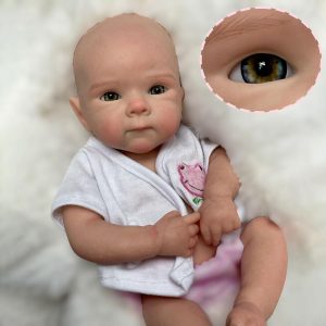 Gileutay 12 inch Full Body Silicone Baby Doll Girl Lifelike Reborn Baby Dolls Realistic Newborn Dolls that Look Like Real Life Babies