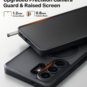 TORRAS Q3 Spin for Samsung Galaxy S26 Ultra Case with 360 Magnetic Stand, Compatible with Magsafe, 4X Military-Grade Shockproof S26 Ultra Phone Case with Kickstand, Translucent Frosted Black