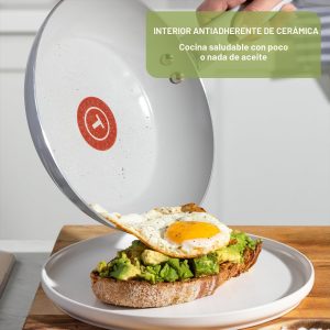 T-Fal Refresh - Juego de utensilios de cocina antiadherentes de cerámica, 20 piezas, apto para horno hasta 350 °F, olla de cocina, ollas y sartenes de cerámica, sartenes, plancha, utensilios, verde