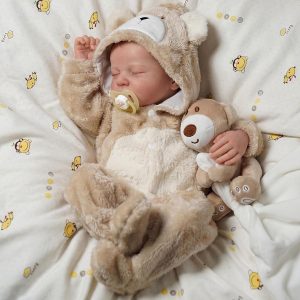 BABESIDE Lifelike Reborn Baby Dolls Boy - 17-Inch Baby Soft Body Realistic-Newborn Baby Doll Silicone Full Body Vinyl Real Life Baby Dolls with Toy Accessories for Kids Age 3+