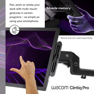 Wacom Cintiq Pro 27 Creative Pen Display (monitor de dibujo gráfico 4K con presión de lápiz 8192 y 99% Adobe RGB (DTH271K0A), color negro