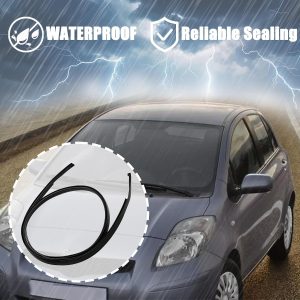 75551-52130 Pair Roof Drip Molding Strips Roof Molding Drip Weatherstrip Left and Right Side Fits for Toyota Yaris Hatchback 2006 2007 2008 2009 2010 2011 Replace 75551-52130