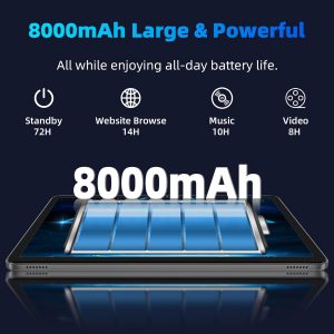 COLORROOM 2026 Android16 Tablet 11inch, Face Unlock, 18W Fast Charge,Black | 32GB+128GB+1TB Expand, Octa-core CPU, 8000mAh Large Battery, WiFi6, Touchscreen Display, Widevine L1 Tableta