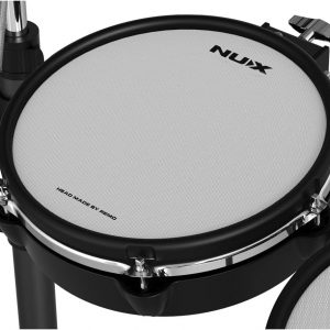 NUX Kit de batería digital insignia DM-8 para rendimiento en escenario y estudio, mejor sonido, 30 kits de batería preestablecidos HQ, 18 ranuras para kit definido por el usuario, importación de muestras WAV, audio Bluetooth + entrada auxiliar