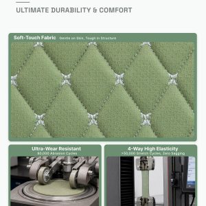 Dowinx Gaming Chair Breathable Fabric Game Chair with Gel Pad and Storage Bag, Comfortable Gamer Chair with Pocket Spring Cushion, Ergonomic Computer Chair with Footrest, Green