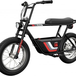 Razor Electric Bike for Ages 18+, 220 lb Max Weight, Black, w/ 350W Motor, 16” Tires & 36V Battery, Up to 15.5 MPH, Rambler 16 – Rechargeable Minibike for Teens and Adults