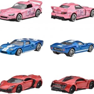 Hot Wheels HVX27 Fast and Furious 10 Pack de Vehículos de Juguete, Mini Coche para Niños de 3 Años y Más