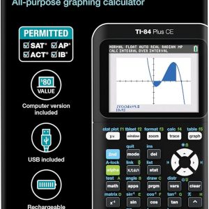 Calculadora gráfica TI84PLSCEBLUBRY de Texas Instruments, Negro