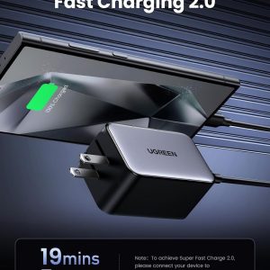 UGREEN Nexode 65W Wall Charger, 4-Port, GaN Fast Charging Block | 3 USB C & 1 USB A, Foldable Plug, Travel Essentials, for MacBook Pro/Air/Neo, iPhone 17/16, Galaxy S26/S25, iPad, Steam Deck