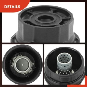 A-Premium Conjunto de Tapa de Carcasa de Filtro de Aceite 15620-37010, 1562037010 Compatible con Toyota Corolla, Corolla iM, Prius, Matrix y Lexus ES300, ES330, CT200h y Scion xD, iM y Pontiac Vibe