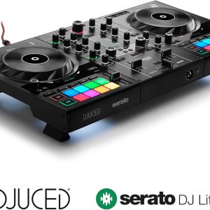 Hercules DJControl Inpulse 500: 2-deck USB DJ controller for Serato DJ and DJUCED (included) | Serato Dj Lite and Djuced Included, Built-in Audio Interface, 16 Rgb Pads, Touch Jog Wheels