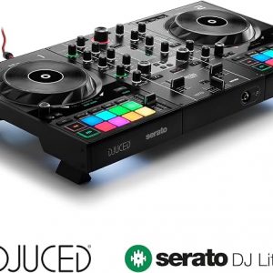 Hercules DJControl Inpulse 500: 2-deck USB DJ controller for Serato DJ and DJUCED (included) | Serato Dj Lite and Djuced Included, Built-in Audio Interface, 16 Rgb Pads, Touch Jog Wheels