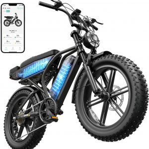TST Electric Bike for Adults, 1500W Peak Motor 60 Miles Fat Tire Ebike with 48V 15Ah Removable Battery 20" Fat Tire Electric Bike, Dual Suspension，7 Speeds