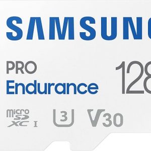 Samsung PRO Endurance - Tarjeta de memoria MicroSDXC de 128 GB con adaptador para cámara de tablero, cámara corporal y cámara de seguridad – Clase 10, U3, V30 (MB-MJ128KA/AM) | MicroSD para cámara de salpicadero, cámara corporal y cámara de seguridad – Clase 10, U1, V10 (‎MB-MJ128KA/AM)