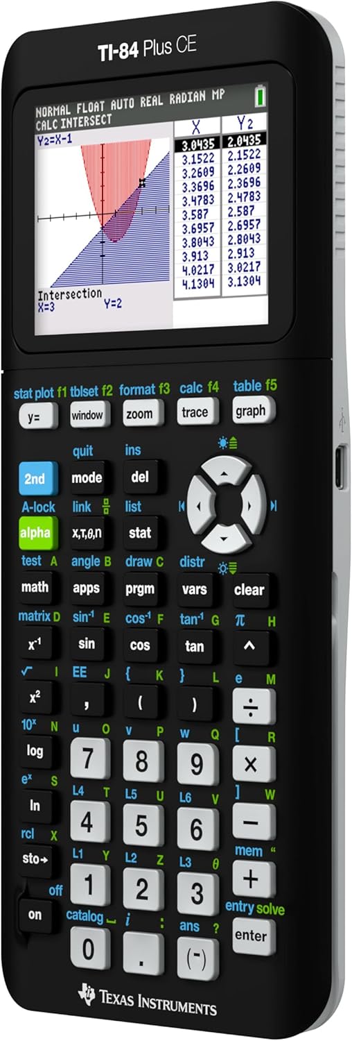 Calculadora gráfica TI84PLSCEBLUBRY de Texas Instruments, Negro