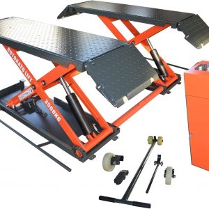 KATOOL Elevador portátil de coche de altura media Elevación de tijera de 110 V de potencia eléctrica Elevación de coche de altura media Altura de elevación 41.25 pulgadas Elevación hidráulica del vehículo, Jack rápido ajustable, X85-110V