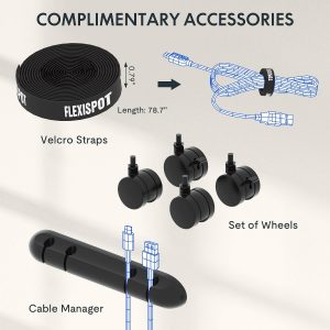 FLEXISPOT E6 MAX - Escritorio de pie de bambú de 60 x 30 pulgadas, con motor dual de 3 etapas, capacidad de peso de 330 libras, escritorio de altura ajustable con gestión de cables y ruedas