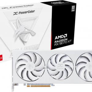 PowerColor Hellhound Spectral White AMD Radeon RX 9070 XT 16GB GDDR6
