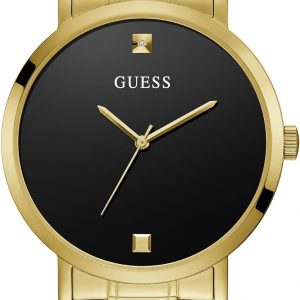 Guess Reloj de acero inoxidable con esfera de diamante genuino