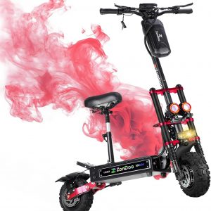 Adult Electric Scooter 55MPH Fast 6000W Dual Motors 60 Miles Long Range Off Road All Terrain Oil Hydraulic Brake Dual Suspension Sports ZonDoo ZO03 Scooter Electric for Heavy Duty Adults