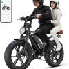Bicicleta eléctrica para adultos, motor de pico de 1500 W, bicicleta retro E, rango de 65/120 millas, batería extraíble de 48 V 15 Ah, neumáticos gruesos de 20 x 4 pulgadas, suspensión completa